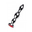 Silver anal plug TOYFA Metal with red round-shaped gem, length 12,2 cm, diameter 2-2,5 cm, weight 14 - [Фото 6]