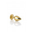 Golden anal plug TOYFA Metal with black heart-shaped gem, length 7 cm, diameter 1,8-3,3 cm, weight 9 - [Фото 5]