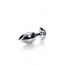Silver anal plug TOYFA Metal with red round-shaped gem, length8 cm, diameter 2,4-4 cm, weight 140 gr - [Фото 4]