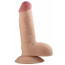 Фаллоимитатор с мошонкой - The Ultra Soft Dude Flesh 7.5
