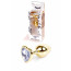 Анальная пробка - Jewellery Gold Heart Plug Clear - [Фото 3]
