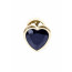 Анальная пробка - Jewellery Gold Heart Plug Black - [Фото 3]