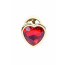 Анальная пробка - Jewellery Gold Heart Plug Red - [Фото 5]