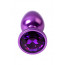 Анальный страз Toyfa Metal фиолетовый, с кристаллом цвета аметист, 7,2 см, ø2,8 см, 50 г - [Фото 4]