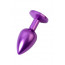 Анальный страз Toyfa Metal фиолетовый, с кристаллом цвета аметист, 7,2 см, ø2,8 см, 50 г - [Фото 5]