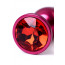 Анальный страз Toyfa Metal красный, с кристаллом цвета рубин, 7,2 см, ø2,8 см, 50 г - [Фото 2]