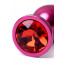 Анальный страз Metal By Toyfa, металл, красный, с кристалом цвета рубин 8,2 см, ø3,4 см, 85 г. - [Фото 2]