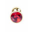 Анальна пробка - Jewellery Gold Plug Red - [Фото 2]