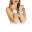 Наручники Leather Dominant Hand Cuffs, WHITE - [Фото 4]