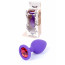 Анальна пробка - Jewellery Purple Silicon PLUG Medium Red Diamond - [Фото 1]