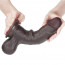 Фалоімітатор - 7.8'' Sliding Skin Dual Layer Dong Brown - [Фото 2]