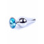 Анальна пробка - Jewellery Silver BUTT PLUG Light Blue - [Фото 2]