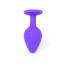 Анальна пробка - Jewellery Purple Silicon PLUG Medium Red Diamond - [Фото 6]