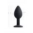 Анальна пробка - POPO Pleasure by TOYFA butt plug with S rhinestone, silicone, black, 7.2 cm, O 2.8  - [Фото 4]