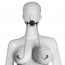 Кляп з зажимами для сосків - Breathable Ball Gag With Nipple Clamp - [Фото 4]