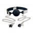 Кляп з зажимами для сосків - Breathable Ball Gag With Nipple Clamp - [Фото 6]