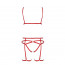 Комплект белья MAGALI SET OpenBra red L/XL - Passion Exclusive: стрэпы: лиф, трусики и пояс - [Фото 3]