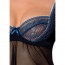Сорочка беби долл прозрачная GISELE CHEMISE black S/M - Passion Exclusive, трусики - [Фото 2]