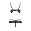 Комплект белья SARIA SET OpenBra black L/XL - Passion Exclusive: стрэпы: откртый лиф, стринги - [Фото 4]