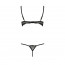 Комплект белья VALERY SET OpenBra black S/M - Passion Exclusive: стрэпы: трусики, открытый лиф - [Фото 4]