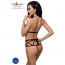 Откровенное боди с элементами стреп JADE BODY black L/XL - Passion Exclusive - [Фото 1]