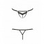 Откровенные трусики-стрепы с кружевом SOLON THONG black S/M - Passion Exclusive - [Фото 3]