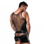 Комплект белья Passion 016 SET black L/XL, шортики под латекс и полупрозрачная маечка - [Фото 1]