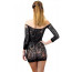 Платье-сетка с декольте Anne De Ales FETISH DINNER Black XL, спущенное плечо - [Фото 1]