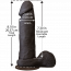 Фаллоимитатор Doc Johnson The Realistic Cock 8 inch Black - ULTRASKYN - [Фото 1]