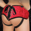 Трусы для страпона Sportsheets - Plus Red Lace w/Satin Corsette Strap On - [Фото 1]