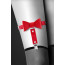 Гартер на ногу Bijoux Pour Toi - WITH BOW Red, сексуальная подвязка с бантиком, экокожа - [Фото 1]
