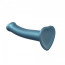 Насадка для страпона Strap-On-Me Mono Density Dildo Blue M, диам. 3,3см, однослойный силикон, гибкий - [Фото 1]