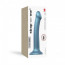 Насадка для страпона Strap-On-Me Mono Density Dildo Blue M, диам. 3,3см, однослойный силикон, гибкий - [Фото 2]