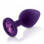 Набор силиконовых анальных пробок с кристаллом Rianne S: Booty Plug Set Purple, диаметр 2,7см, 3,5см, 4,1см - [Фото 3]