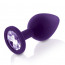 Набор силиконовых анальных пробок с кристаллом Rianne S: Booty Plug Set Purple, диаметр 2,7см, 3,5см, 4,1см - [Фото 4]