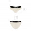Трусики с широкой резинкой и кружевом Passion PS001 PANTIES ecru, size L - [Фото 3]