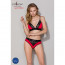 Трусики с широкой резинкой и кружевом Passion PS001 PANTIES red/black, size XL - [Фото 2]