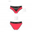 Трусики с широкой резинкой и кружевом Passion PS001 PANTIES red/black, size XL - [Фото 3]