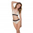 Эластичный топ с кружевом Passion PS001 TOP ecru, size M - [Фото 1]