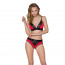 Эластичный топ с кружевом Passion PS001 TOP red-black, size L - [Фото 1]