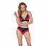 Эластичный топ с кружевом Passion PS001 TOP red-black, size M - [Фото 1]