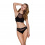 Спортивный топ с прозрачной вставкой Passion PS006 TOP black, size L - [Фото 2]