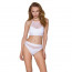 Спортивный топ с прозрачной вставкой Passion PS006 TOP white, size M - [Фото 1]