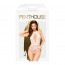 Боди с глубоким декольте и высокими трусиками Penthouse - Toxic Powder White M/L - [Фото 2]
