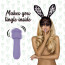 Мини-вибратор FeelzToys Mister Bunny Purple с двумя насадками - [Фото 2]