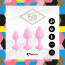 Набор силиконовых анальных пробок FeelzToys - Bibi Butt Plug Set 3 pcs Pink - [Фото 2]