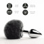 Анальная пробка FeelzToys - Bunny Tails Butt Plug Black - [Фото 1]