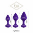 Набор силиконовых анальных пробок FeelzToys - Bibi Butt Plug Set 3 pcs Purple - [Фото 1]