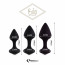 Набор силиконовых анальных пробок FeelzToys - Bibi Butt Plug Set 3 pcs Black - [Фото 1]