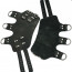 Поножи манжеты для подвеса за ноги Leg Cuffs For Suspension из натуральной кожи, цвет черный - [Фото 2]